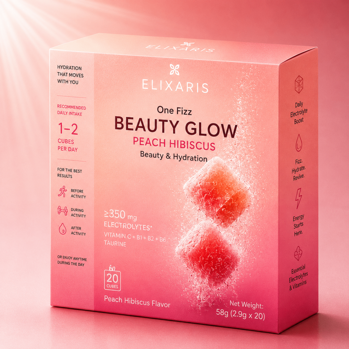 BEAUTY GLOW Peach Hibiscus